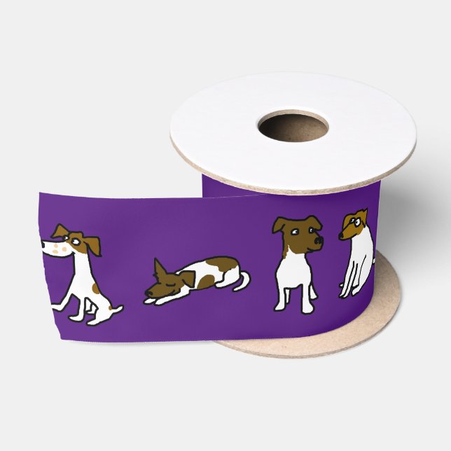 Lazo De Raso Cinta de Satén Jack Russell (Carrete)