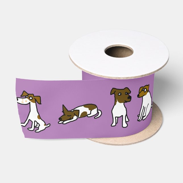 Lazo De Raso Cinta de Satén Jack Russell (Carrete)