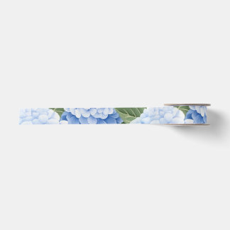 Lazo De Raso Cinta de Satén Jardín Florido Hortensia Azul