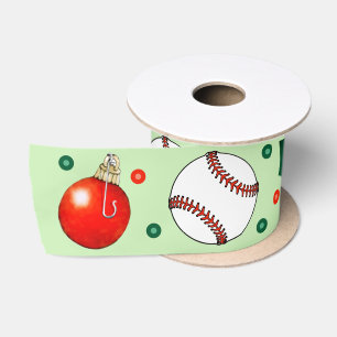 Lazo De Raso Cinta de Satén Regalo de Navidad de Béisbol