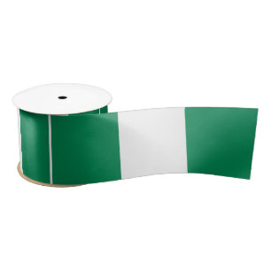 Lazo De Raso Cinta de Seda de la Bandera de Nigeria