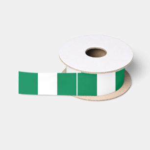 Lazo De Raso Cinta de Seda de la Bandera de Nigeria