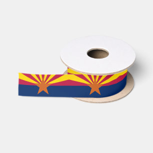 Lazo De Raso Cinta de Seda de la Bandera del Estado de Arizona