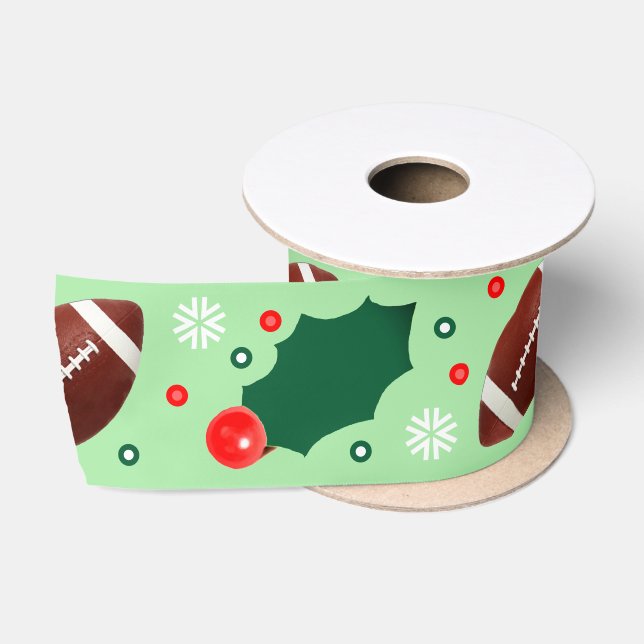 Lazo De Raso Cinta de Seda de Regalo de Navidad de Fútbol Ameri (Carrete)