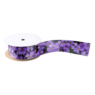 Lazo De Raso Cinta de violetas de primavera