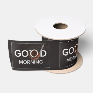 Lazo De Raso Cinta del café de Buenos días
