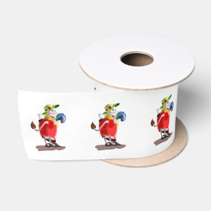 Lazo De Raso Cinta divertida con vaca moderna - Personalizable
