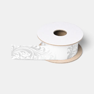 Lazo De Raso Cinta elegante del remolino - plata