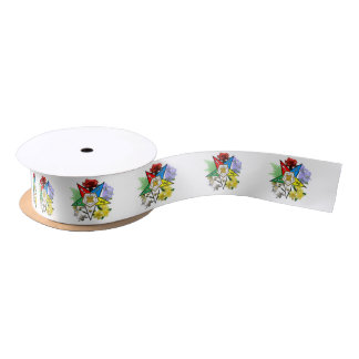 Lazo De Raso Cinta floral de la estrella del este