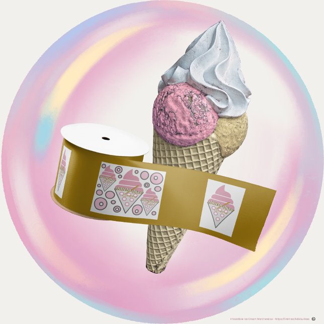 Lazo De Raso Cinta irresistible de helado de dulce de leche por (Irresistible Ice Cream Fudge Ribbon designed by Poet Adiela Akoo. Browse my store for more fab finds)