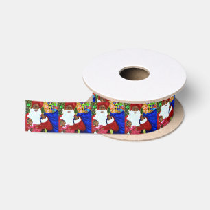 Lazo De Raso Cinta negra de Papá Noel de Navidades - Regalos