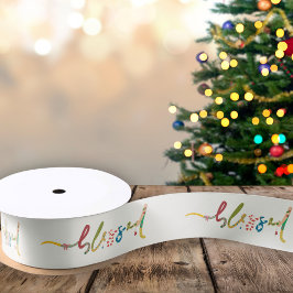 Lazo De Raso Cinta para envolver regalos de Navidad bendita