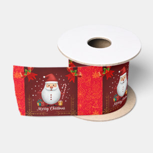 Lazo De Raso cinta para navidad alegre roja