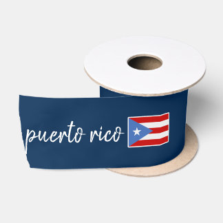 Lazo De Raso Cinta patriótica azul con la bandera