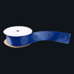 Lazo De Raso Cinta patriótica con bandera de la Unión Europea<br><div class="desc">Cinta patriótica con bandera de la Unión Europea.  Cinta de personalizable útil,  elegante y hermosa.   Perfecto para empacar tu regalo de cumpleaños,  regalo de Navidades,  regalo de agradecimiento,  etc.</div>