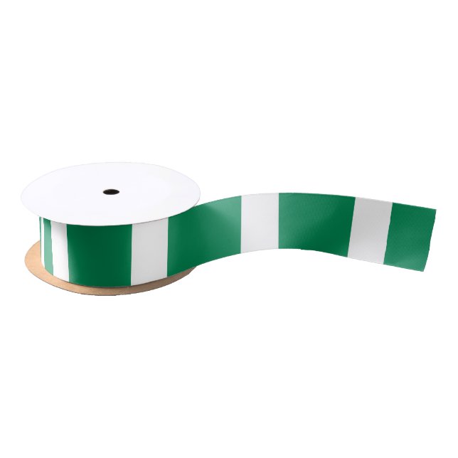 Lazo De Raso Cinta patriótica con bandera de Nigeria (Carrete)