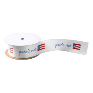 Lazo De Raso Cinta Patriótica con Bandera de Puerto Rico