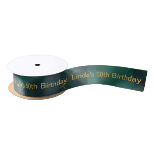 Lazo De Raso cinta personalizada verde esmeralda