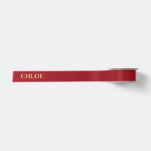 Cinta Roja Personalizada con Texto de Nombre en Do