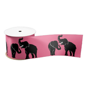 Lazo De Raso Cinta rosa elefante - Personalizable