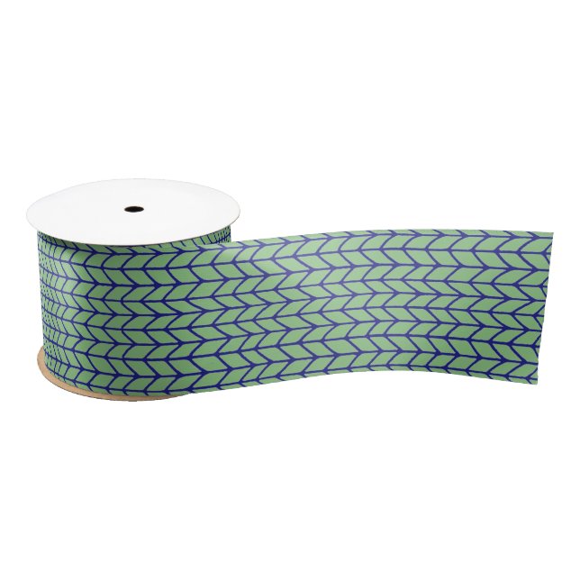 Lazo De Raso Cinta satinada ancha BLUE GREEN KNIT 3" (Carrete)