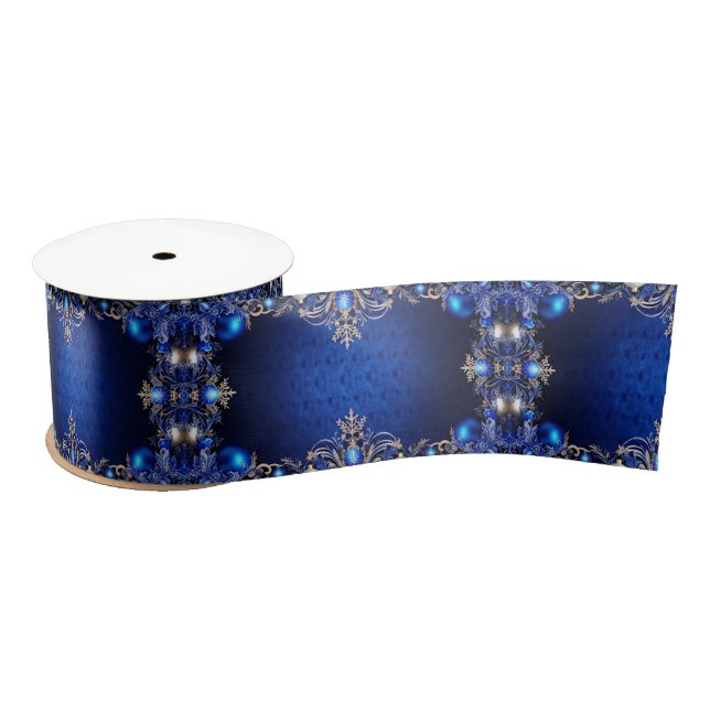 Lazo De Raso Cinta satinada azul decorativa (Carrete)