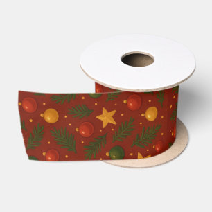 Lazo De Raso Cinta satinada clásica de Navidades rojos - regalo