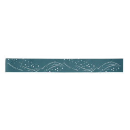 Lazo De Raso Cinta satinada de cerezo azul y blanco