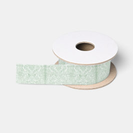 Lazo De Raso Cinta satinada de damasco verde de menta de 1,5" W