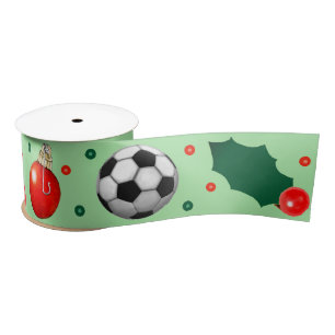 Lazo De Raso Cinta satinada de regalo para Navidades de fútbol