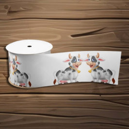 Lazo De Raso Cinta satinada de vaca lechera