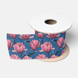 Lazo De Raso Cinta satinada del jardín de Magnolia