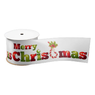 Lazo De Raso Cinta satinada/Feliz Navidad