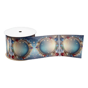 Lazo De Raso Cinta satinada Jewel Frame para navidades