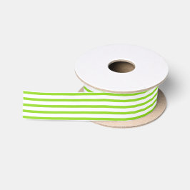 Lazo De Raso Cinta satinada Lime Green Pinstripe