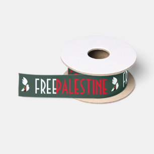 Lazo De Raso Cinta satinada "Palestina libre" - Cinta solidaria