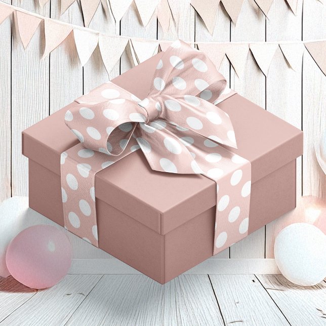 Lazo De Raso Cinta satinada para bebés rosados (Baby Pink Dotty Satin Ribbon)