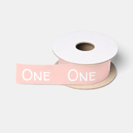 Lazo De Raso Cinta satinada Pastel Pink First Birday