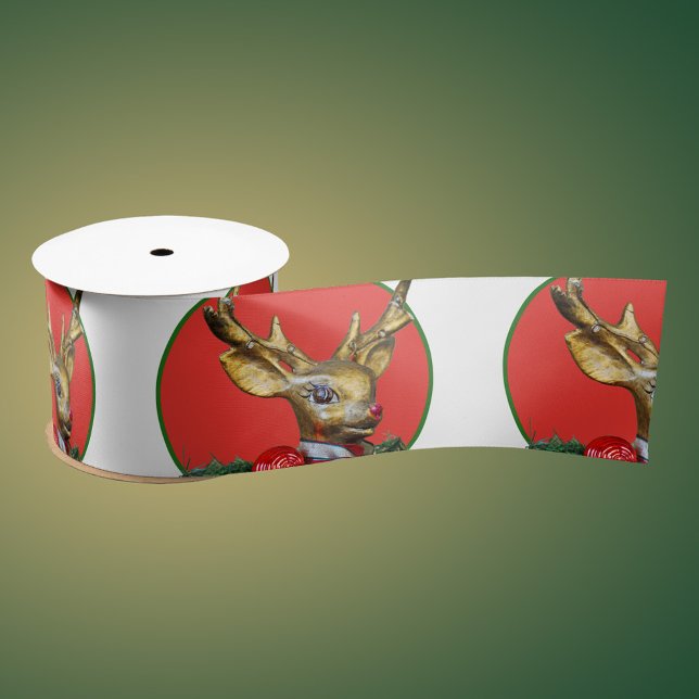 Lazo De Raso Cinta satinada Retro Rudolph (Subido por el creador)