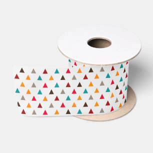 Lazo De Raso Cinta - Triángulos Multicolores