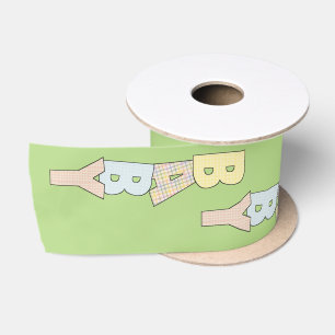 Lazo De Raso Cinta unisex del verde del bebé para el regalo o