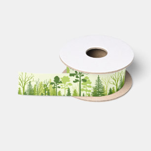 Lazo De Raso Cinta verde del bosque