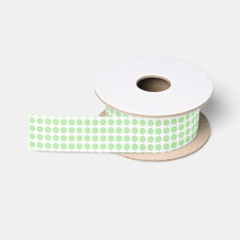 Lazo De Raso Cinta verde suave de los lunares