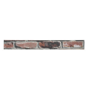 Lazo De Raso Cinta vieja de pared de ladrillo rojo