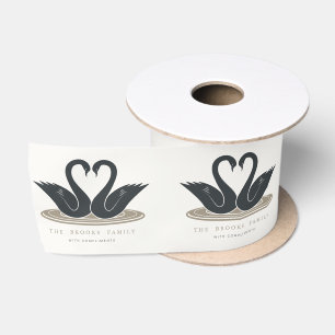 Lazo De Raso Cisne de toile caprichoso regalo personalizado Cha
