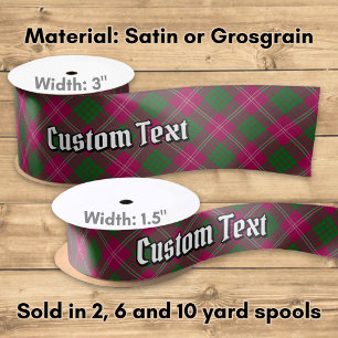 Lazo De Raso Clan Crawford Tartan Satin Ribbon