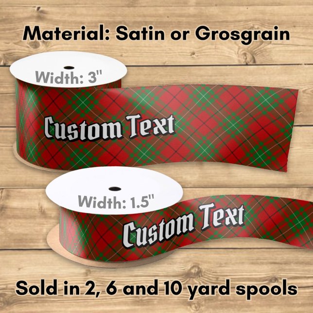 Lazo De Raso Clan MacAulay Tartan Satin Ribbon (Subido por el creador)