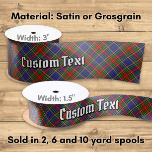 Lazo De Raso Clan MacBeth Tartan Satin Ribbon