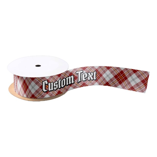 Lazo De Raso Clan MacPherson Vestido Rojo Tartan Satin Ribbon (Carrete)