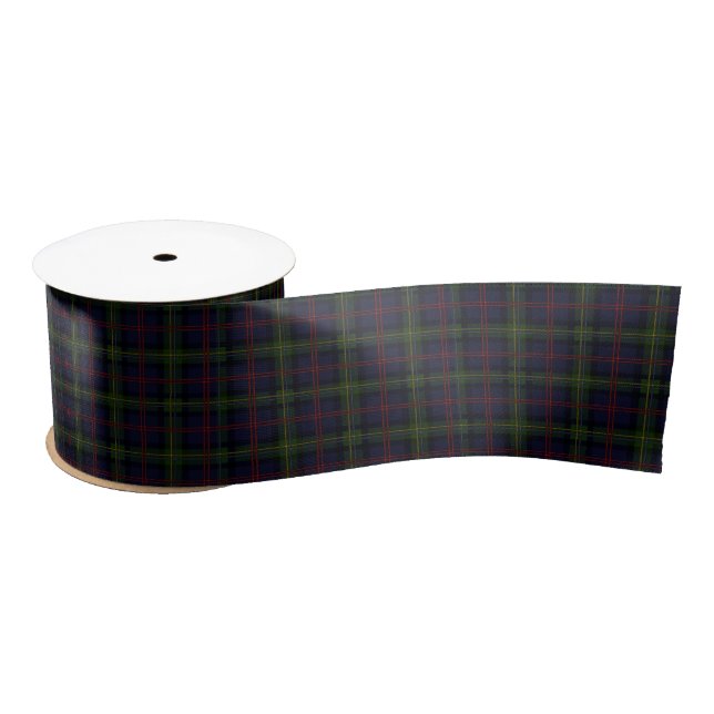 Lazo De Raso Clan Malcolm Plaid Tartan Green Purple Black Check (Carrete)